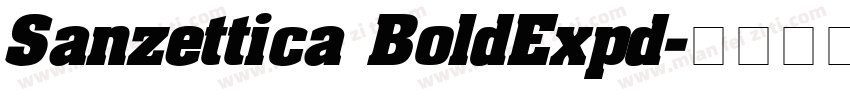 Sanzettica BoldExpd字体转换